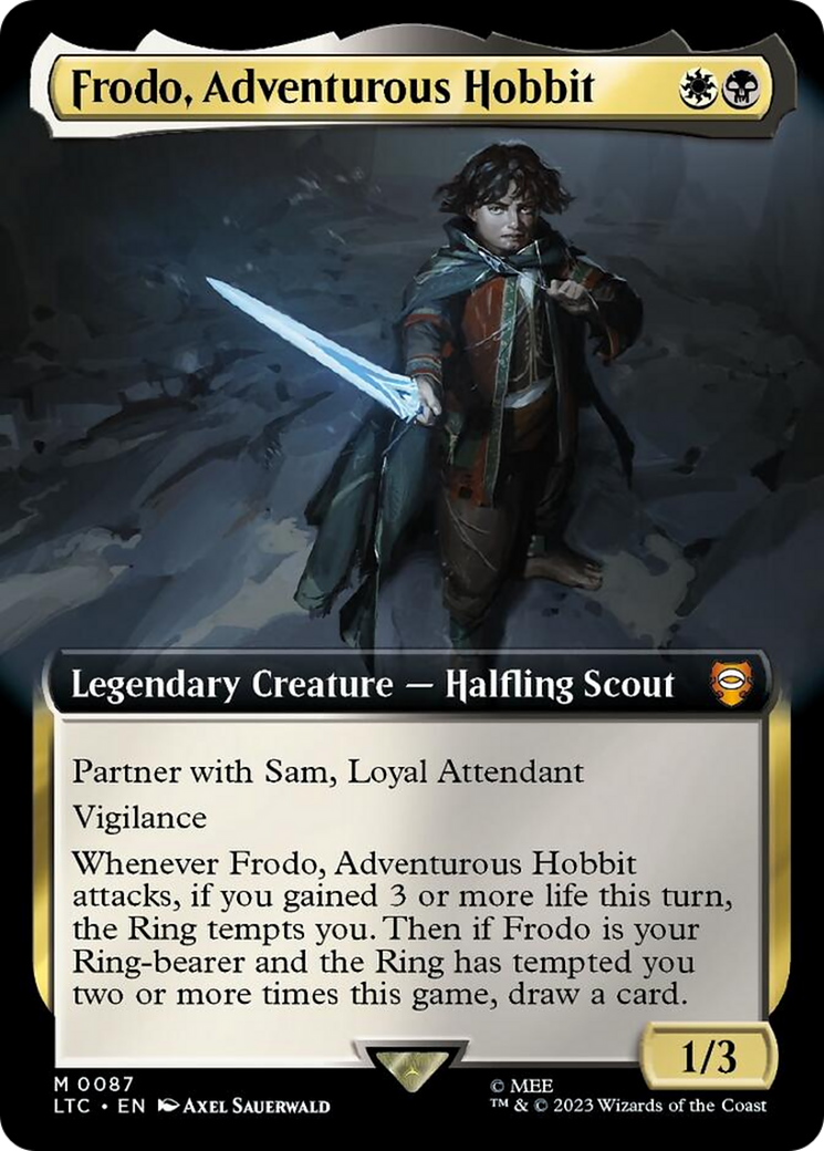 Frodo, Adventurous Hobbit (Extended Art) [The Lord of the Rings: Tales of Middle-Earth Commander] | Exor Games Bridgewater