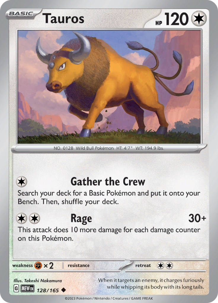 Tauros (128/165) [Scarlet & Violet: 151] | Exor Games Bridgewater