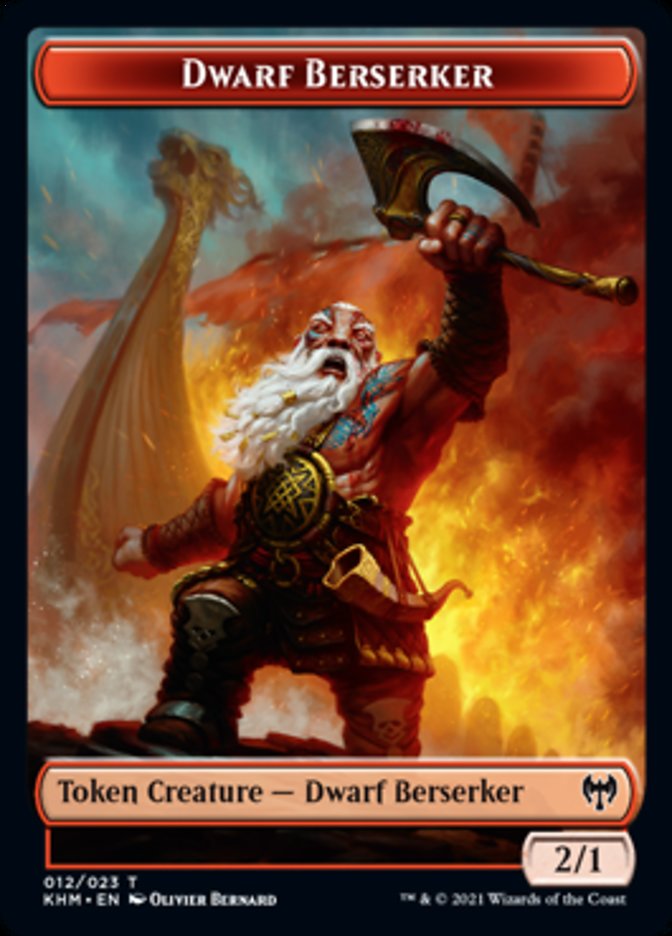 Dwarf Berserker Token [Kaldheim Tokens] | Exor Games Bridgewater