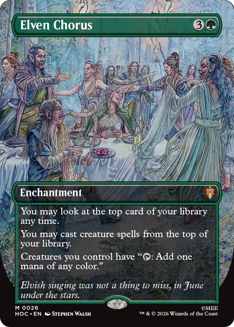 Elven Chorus (Borderless) [The Hobbit: Eternal-Legal] | Exor Games Bridgewater