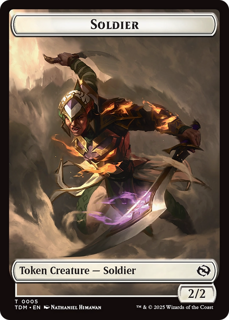 Soldier (0004) // Soldier (0005) Double-Sided Token [Tarkir: Dragonstorm Tokens] | Exor Games Bridgewater