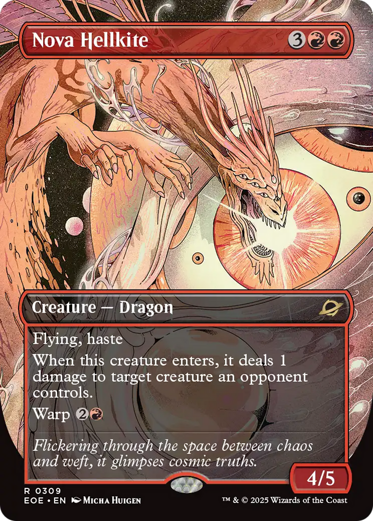 Nova Hellkite (Borderless) [Edge of Eternities] | Exor Games Bridgewater