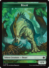 Dog // Beast (0033) Double-Sided Token [Foundations Tokens] | Exor Games Bridgewater