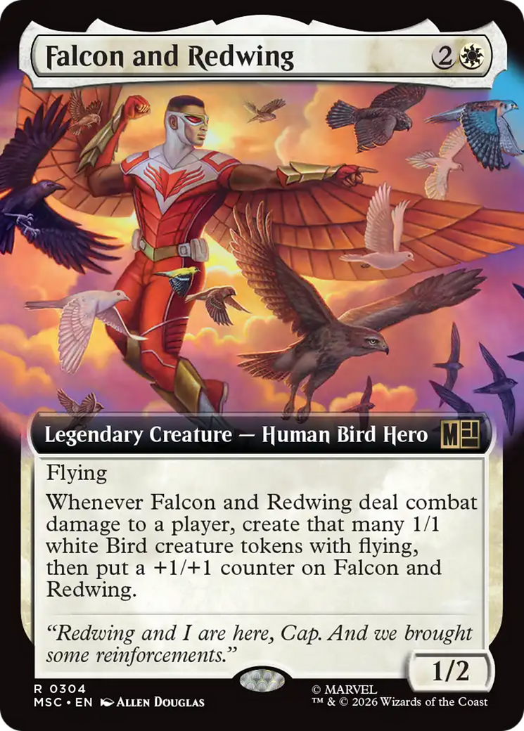 Falcon and Redwing (Extended Art) [Marvel Super Heroes Commander] | Exor Games Bridgewater