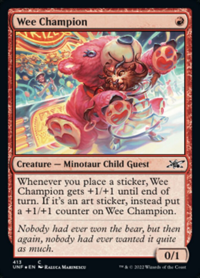 Wee Champion (Galaxy Foil) [Unfinity] | Exor Games Bridgewater