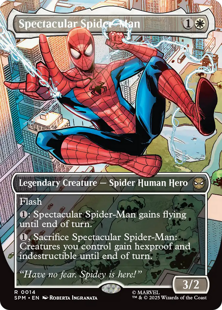 Spectacular Spider-Man (Borderless) [Marvel's Spider-Man Prerelease Promos] | Exor Games Bridgewater