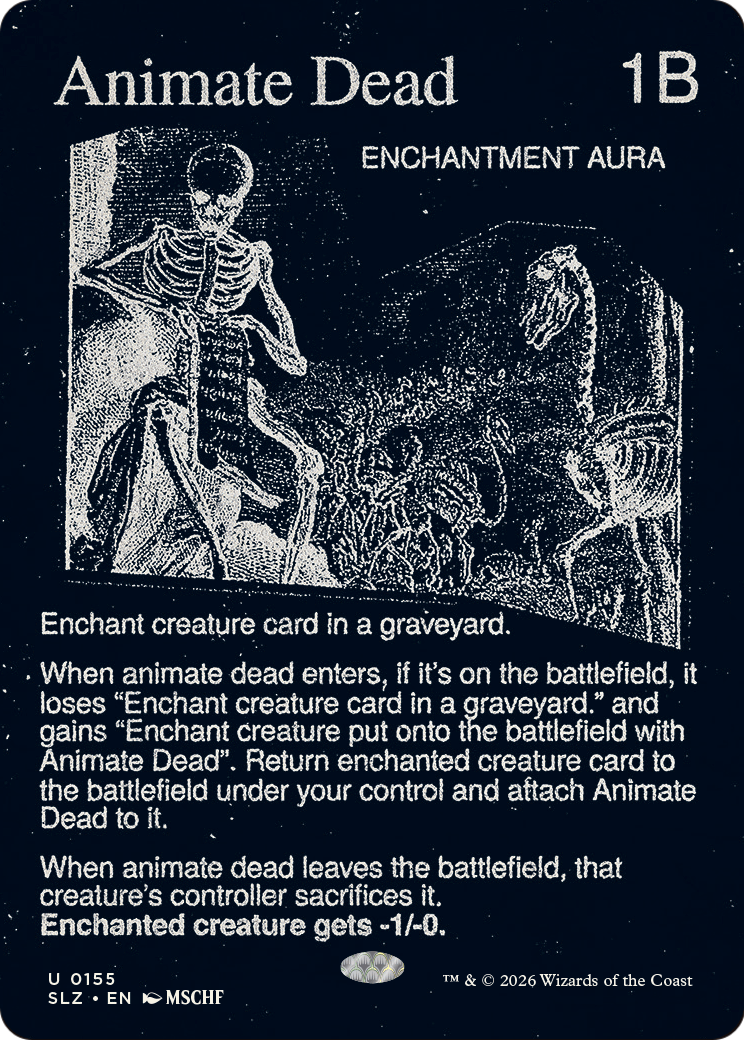 Animate Dead (0155) [Secret Lair x MSCHF: The Zeta Set] | Exor Games Bridgewater