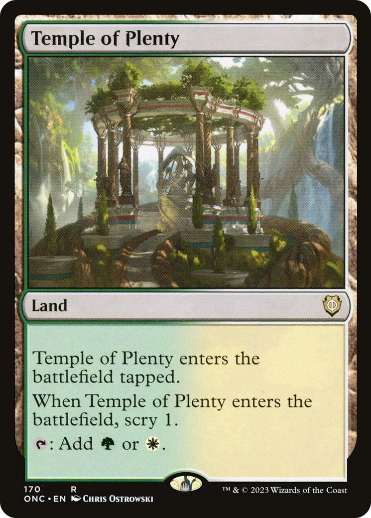 Temple of Plenty [Phyrexia: All Will Be One Commander] | Exor Games Bridgewater