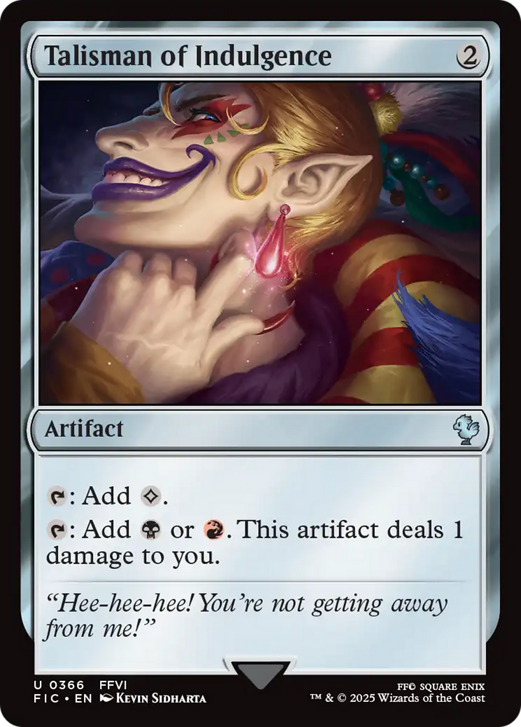 Talisman of Indulgence [FINAL FANTASY Commander] | Exor Games Bridgewater