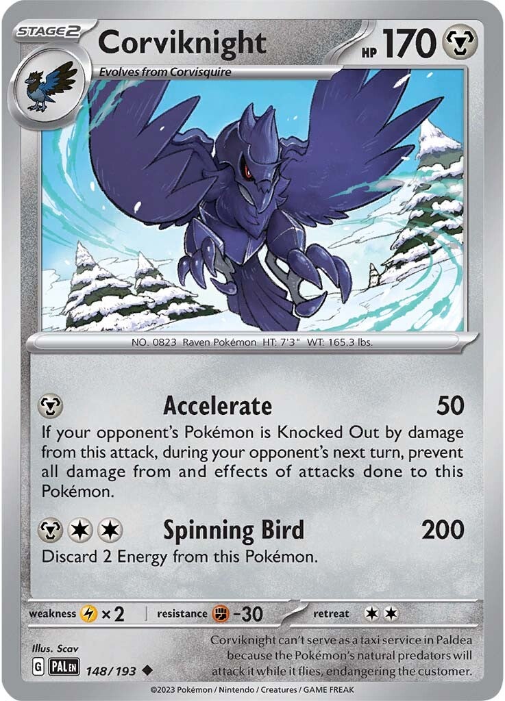 Corviknight (148/193) [Scarlet & Violet: Paldea Evolved] | Exor Games Bridgewater