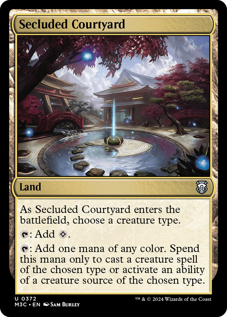 Secluded Courtyard (Ripple Foil) [Modern Horizons 3 Commander] | Exor Games Bridgewater