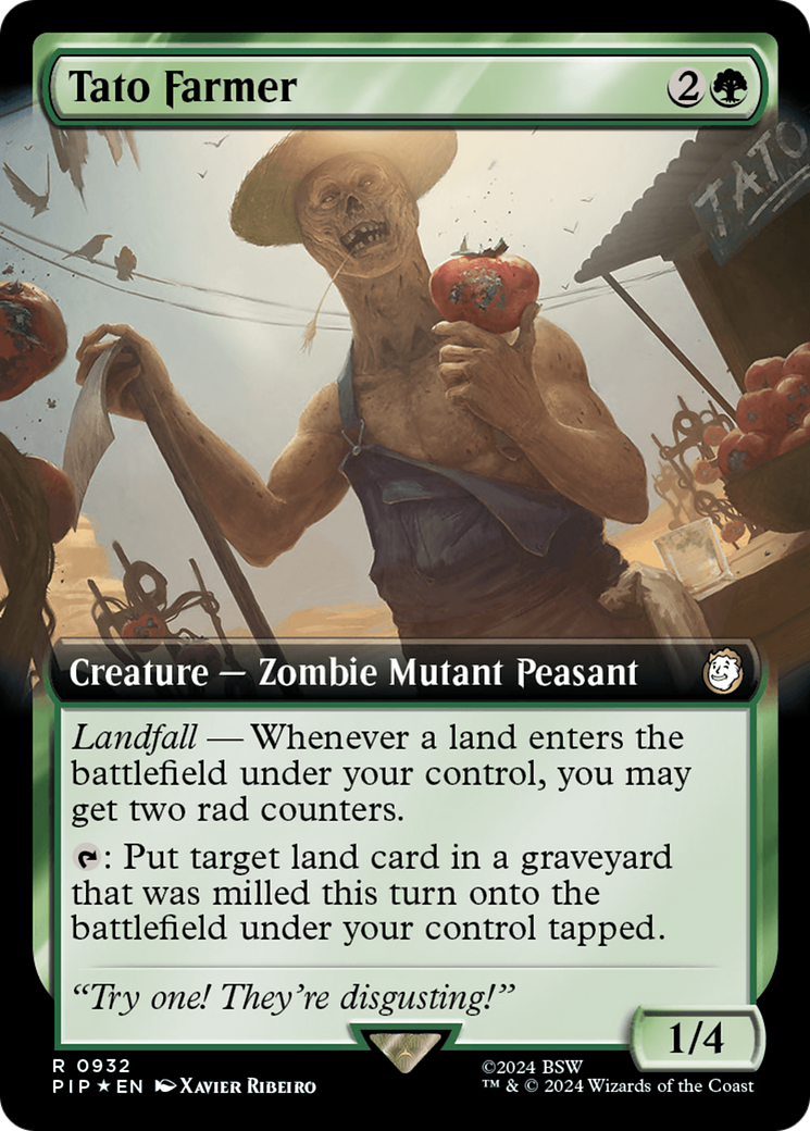 Tato Farmer (Extended Art) (Surge Foil) [Fallout] | Exor Games Bridgewater