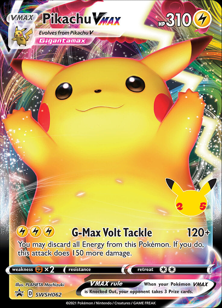 Pikachu VMAX (SWSH062) (Celebrations) [Sword & Shield: Black Star Promos] | Exor Games Bridgewater
