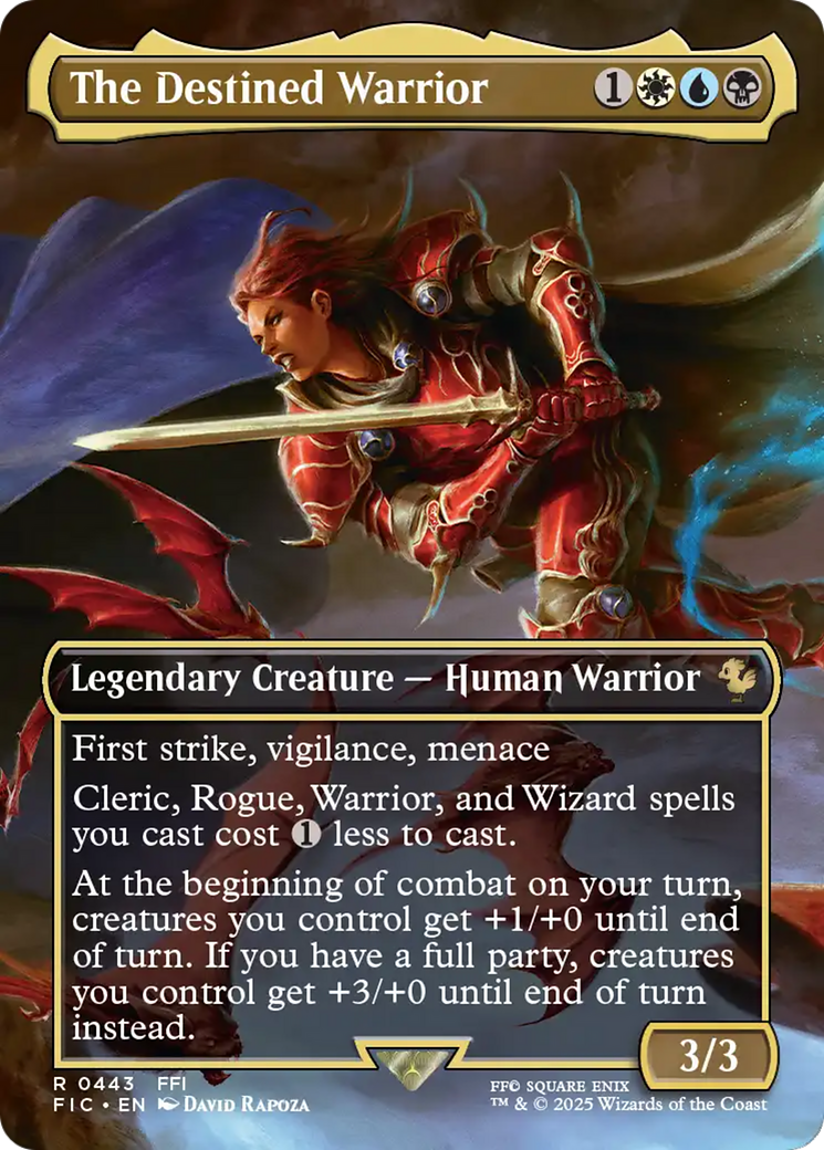 The Destined Warrior (Borderless) [FINAL FANTASY Commander] | Exor Games Bridgewater
