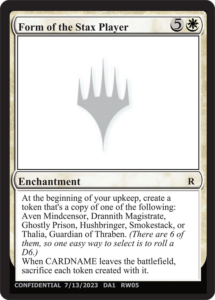 Form of the Stax Player [Unknown Event] | Exor Games Bridgewater