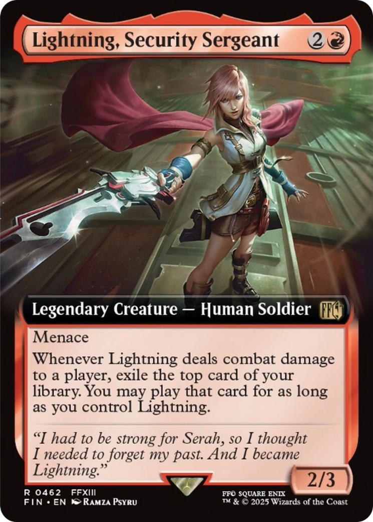 Lightning, Security Sergeant (Extended Art) [FINAL FANTASY] | Exor Games Bridgewater