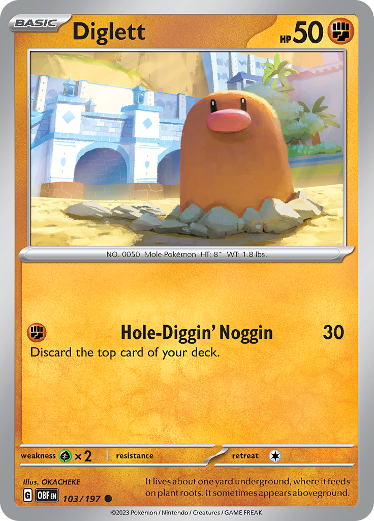 Diglett (103/197) [Scarlet & Violet: Obsidian Flames] | Exor Games Bridgewater