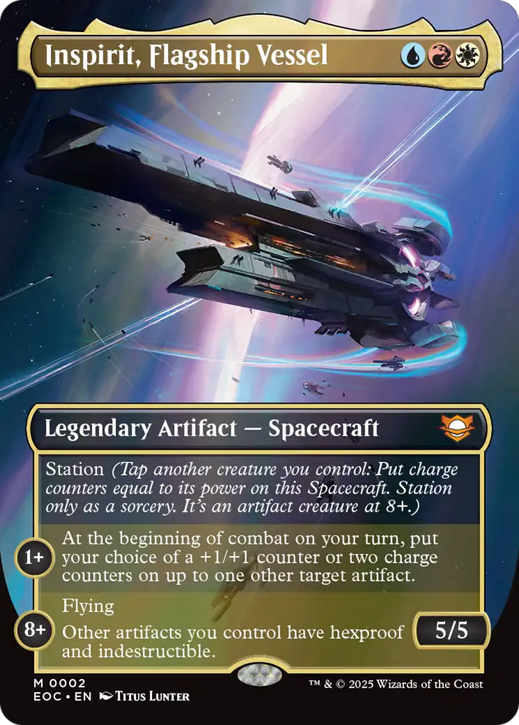 Inspirit, Flagship Vessel (Borderless) [Edge of Eternities Commander] | Exor Games Bridgewater