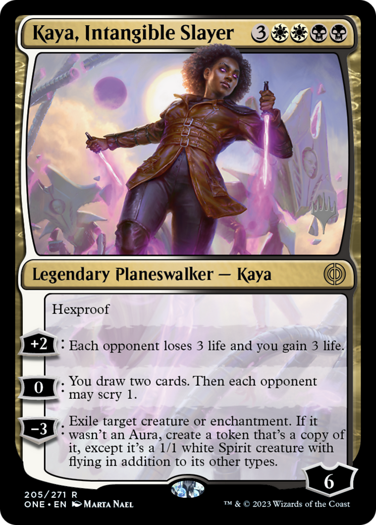 Kaya, Intangible Slayer (Promo Pack) [Phyrexia: All Will Be One Promos] | Exor Games Bridgewater