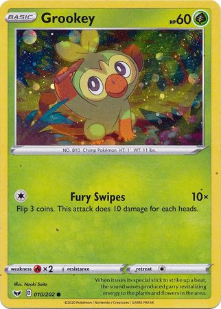 Grookey (010/202) (Cosmos Holo) [Sword & Shield: Base Set] | Exor Games Bridgewater