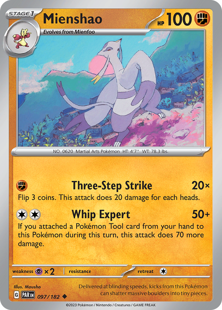 Mienshao (097/182) [Scarlet & Violet: Paradox Rift] | Exor Games Bridgewater