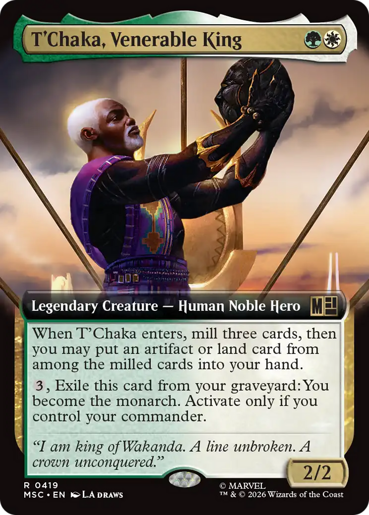 T'Chaka, Venerable King (Extended Art) [Marvel Super Heroes Commander] | Exor Games Bridgewater