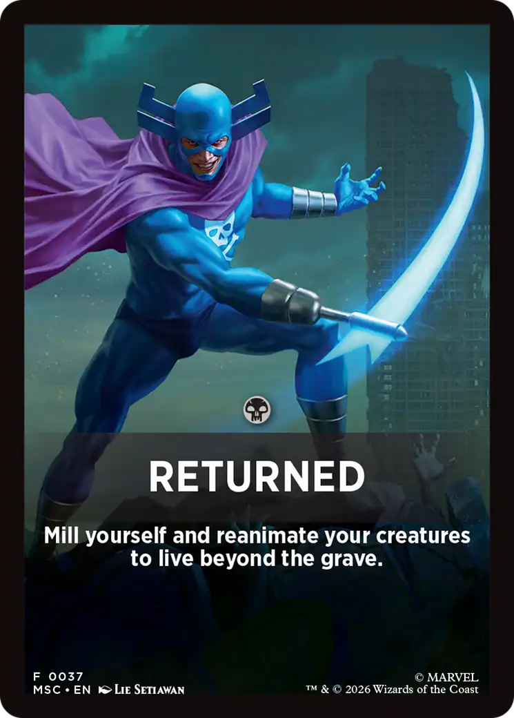 Returned Theme Card [Marvel Super Heroes Commander] | Exor Games Bridgewater