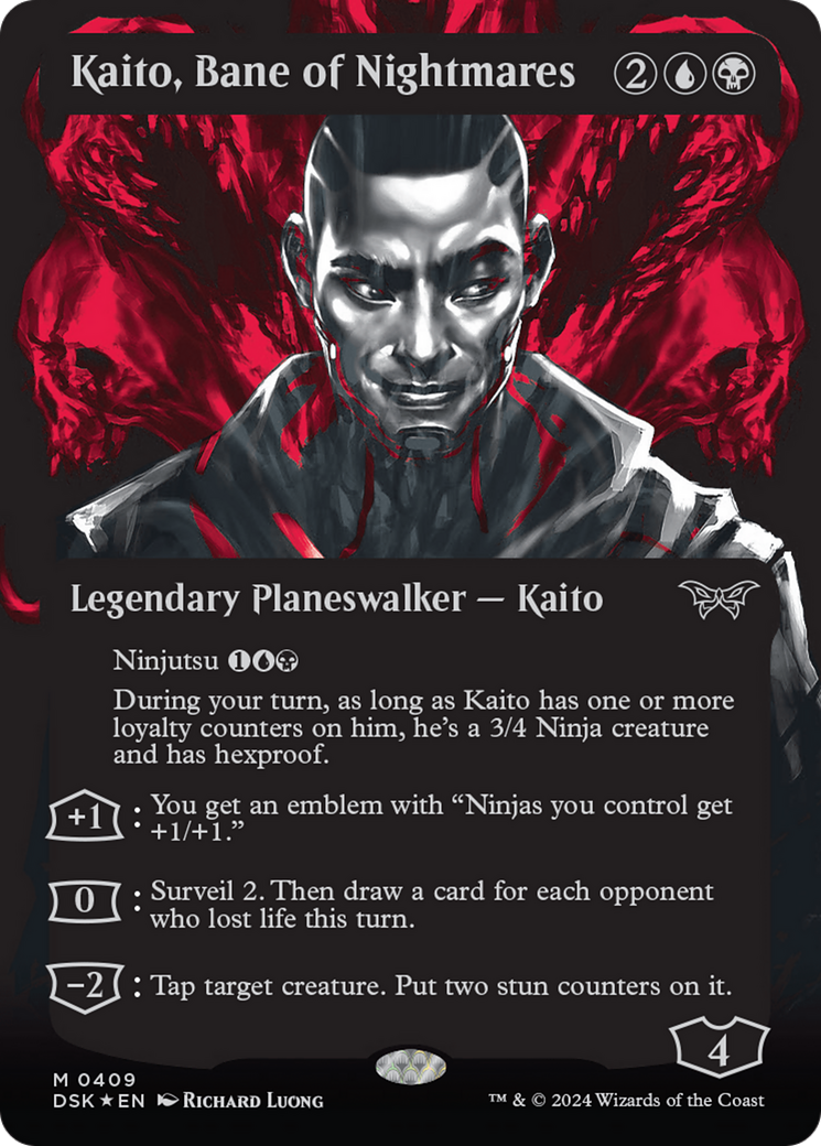 Kaito, Bane of Nightmares (Showcase) (Textured) [Duskmourn: House of Horror] | Exor Games Bridgewater