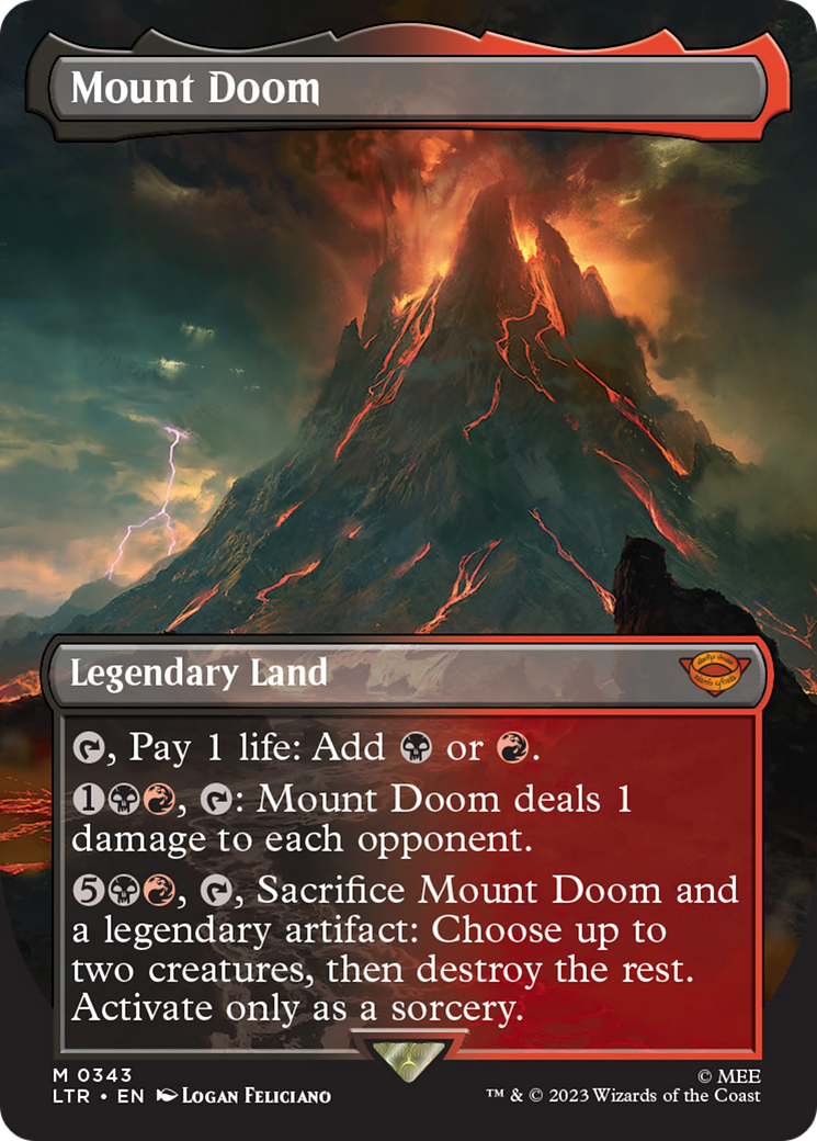 Mount Doom (Borderless Alternate Art) [The Lord of the Rings: Tales of Middle-Earth] | Exor Games Bridgewater