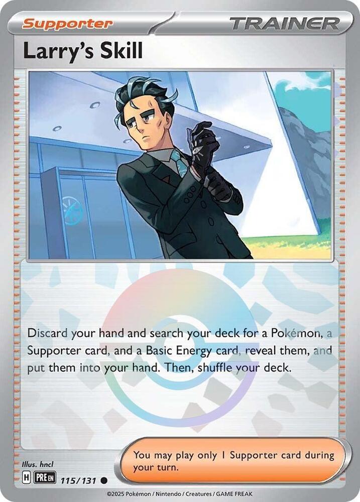 Larry's Skill (115/131) (Poke Ball Pattern) [Scarlet & Violet: Prismatic Evolutions] | Exor Games Bridgewater