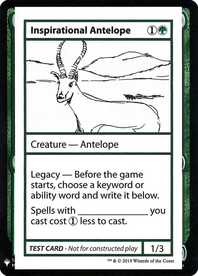 Inspirational Antelope [Mystery Booster Playtest Cards] | Exor Games Bridgewater