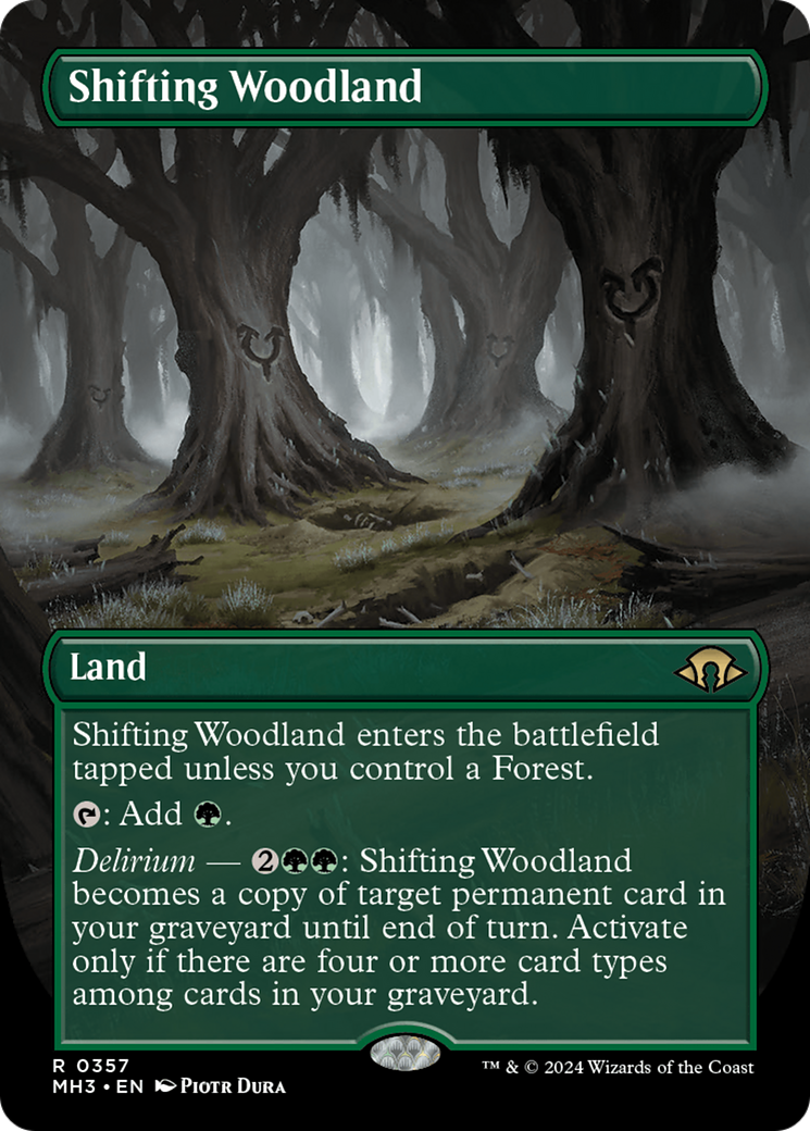 Shifting Woodland (Borderless) [Modern Horizons 3] | Exor Games Bridgewater