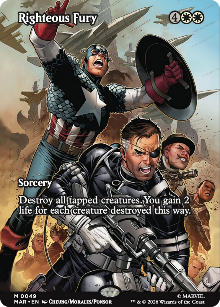 Righteous Fury (Borderless) [Marvel Universe: Eternal-Legal] | Exor Games Bridgewater