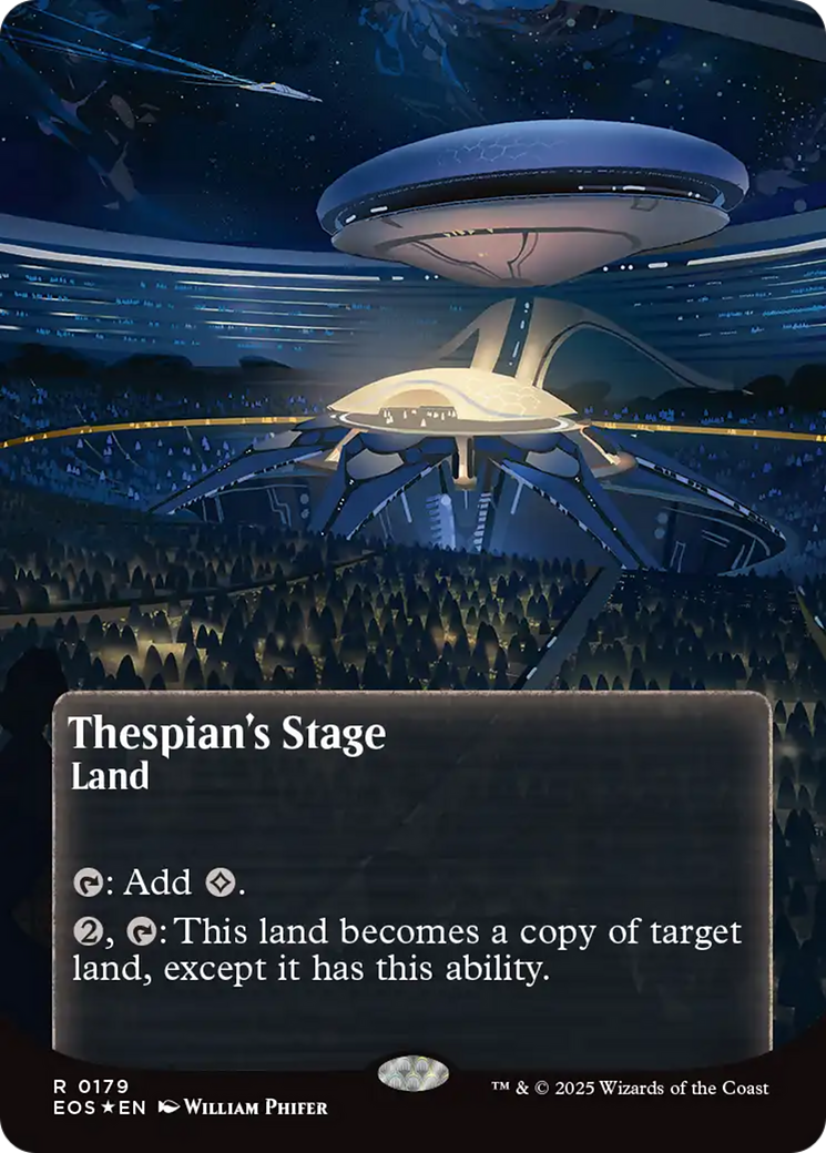 Thespian's Stage (0179) (Borderless) (Galaxy Foil) [Edge of Eternities: Stellar Sights] | Exor Games Bridgewater
