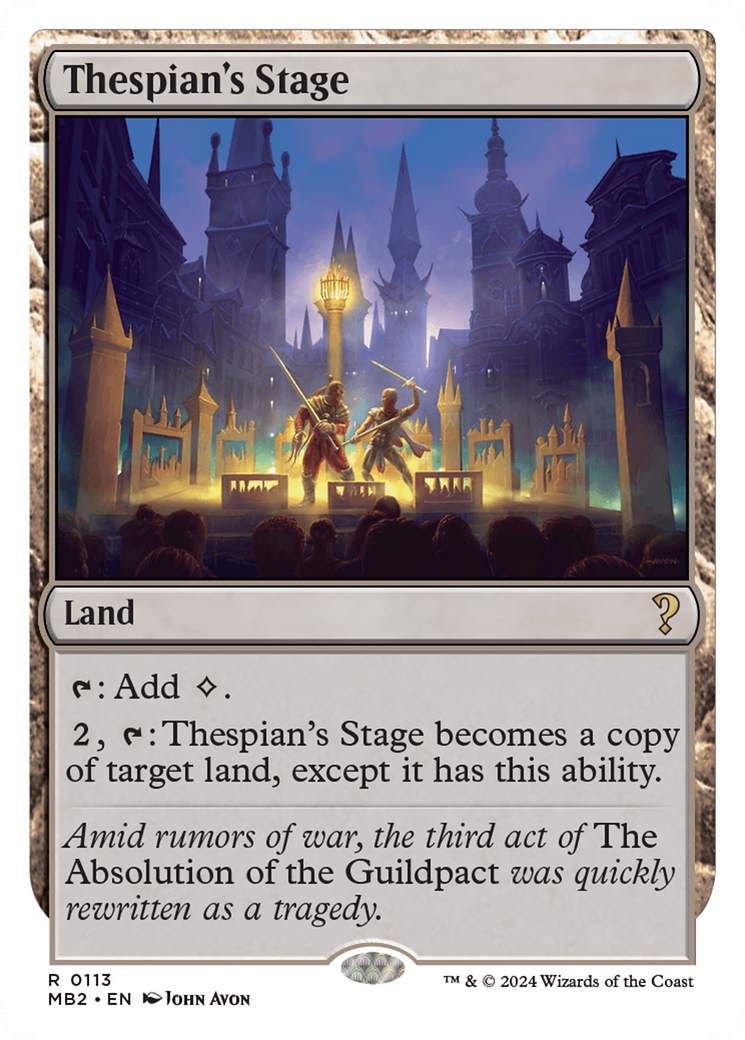 Thespian's Stage (White Border) [Mystery Booster 2] | Exor Games Bridgewater