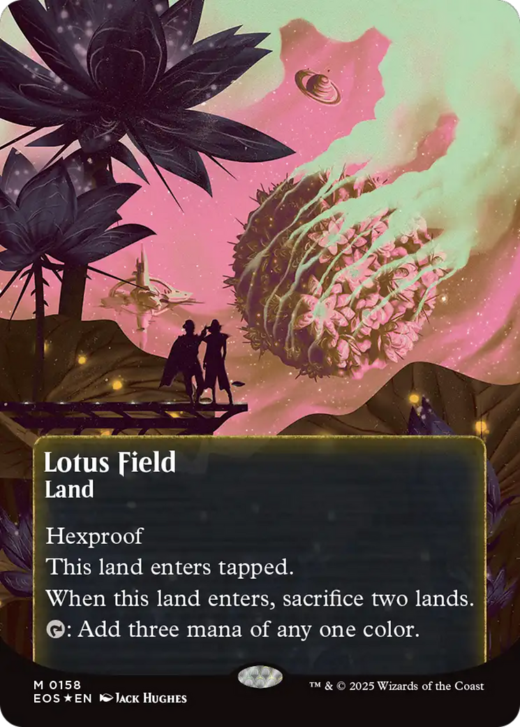 Lotus Field (0158) (Borderless) (Galaxy Foil) [Edge of Eternities: Stellar Sights] | Exor Games Bridgewater