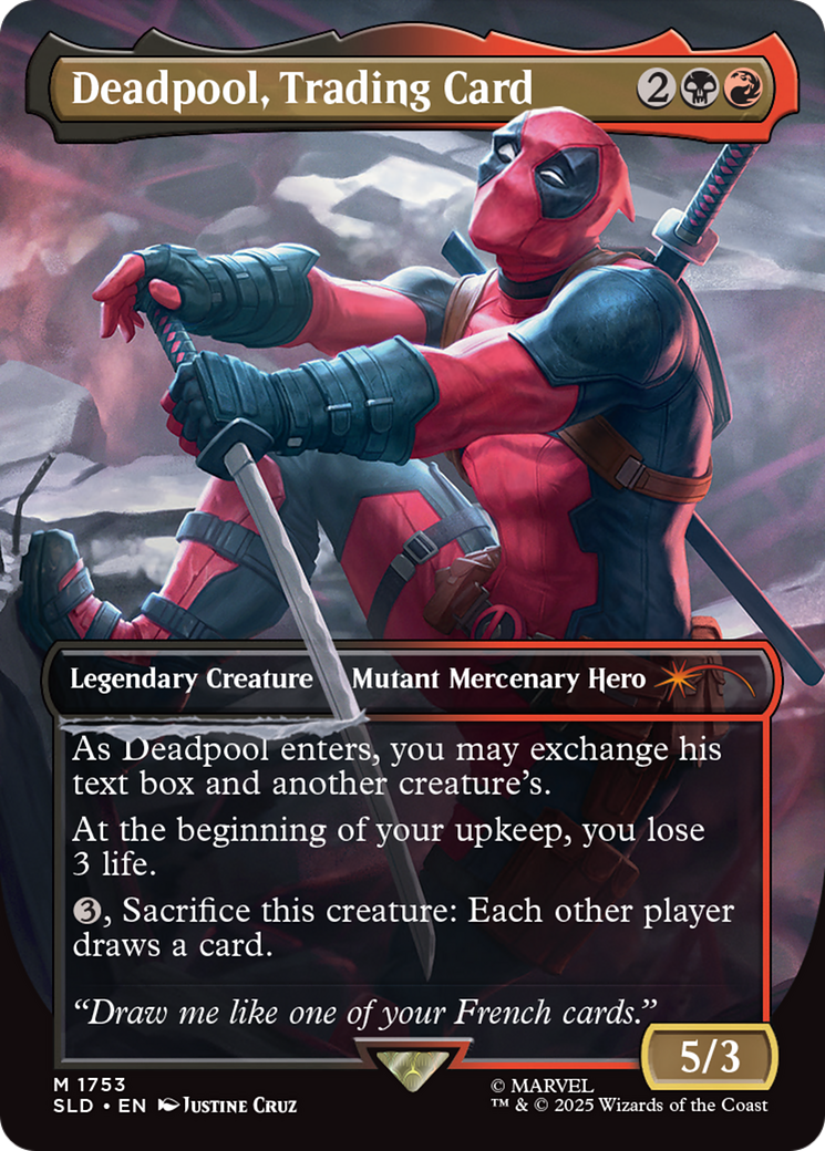 Deadpool, Trading Card (Rainbow Foil) [Secret Lair Drop Series] | Exor Games Bridgewater