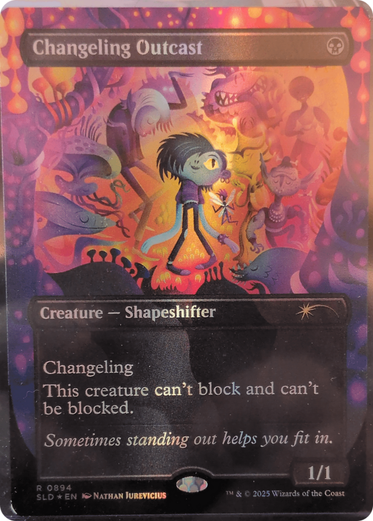 Changeling Outcast (Rainbow Foil) [Secret Lair Drop Series] | Exor Games Bridgewater