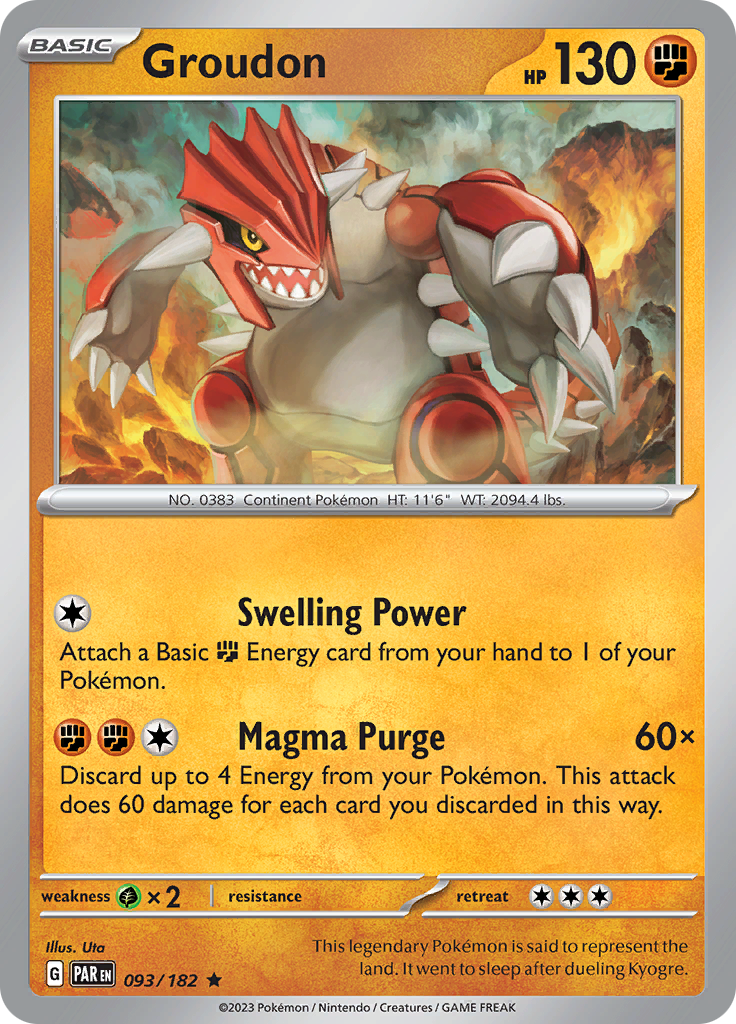 Groudon (093/182) [Scarlet & Violet: Paradox Rift] | Exor Games Bridgewater