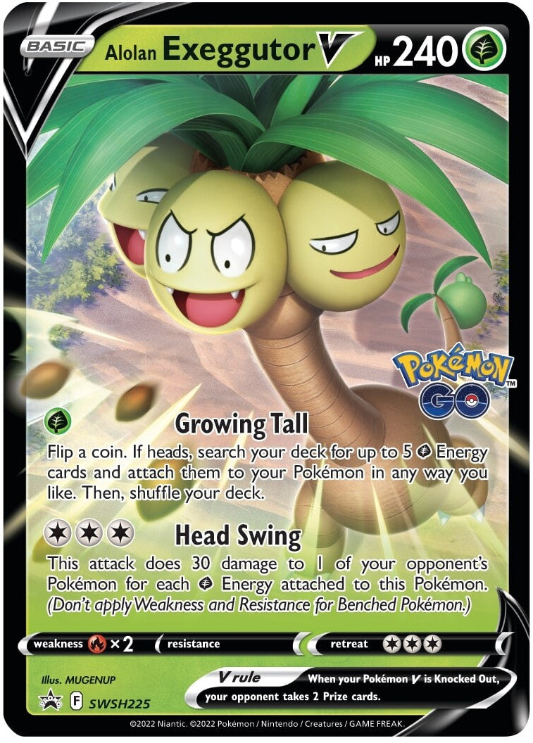 Alolan Exeggutor V (SWSH225) (Jumbo Card) [Sword & Shield: Black Star Promos] | Exor Games Bridgewater