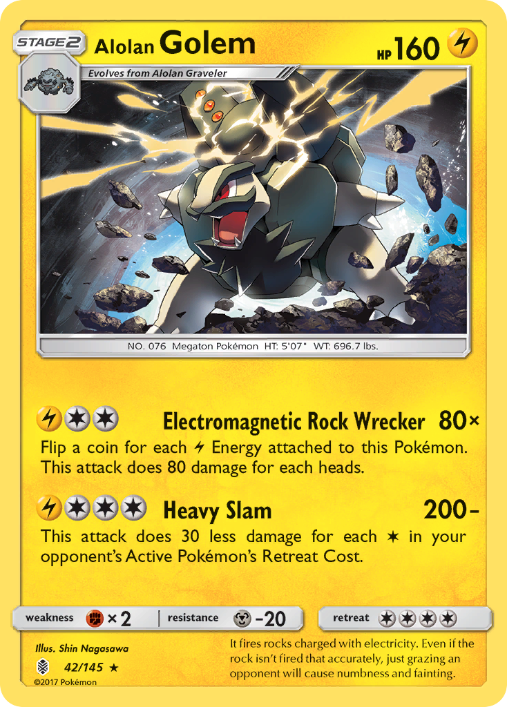 Alolan Golem (42/145) [Sun & Moon: Guardians Rising] | Exor Games Bridgewater