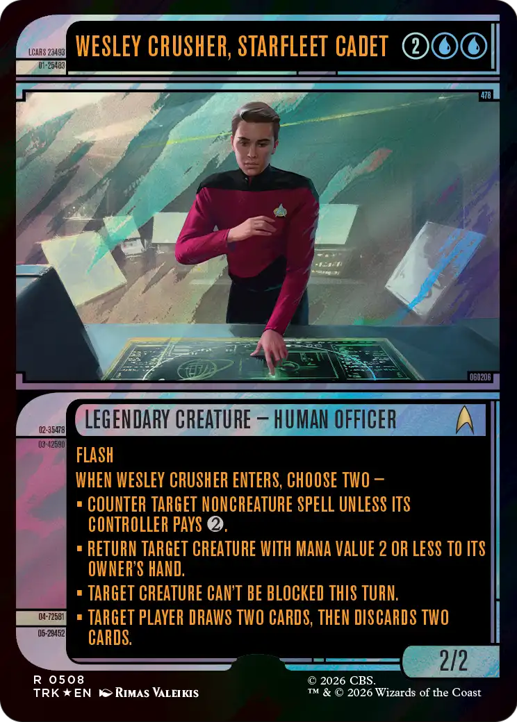 Wesley Crusher, Starfleet Cadet (Showcase) (Surge Foil) [Star Trek] | Exor Games Bridgewater