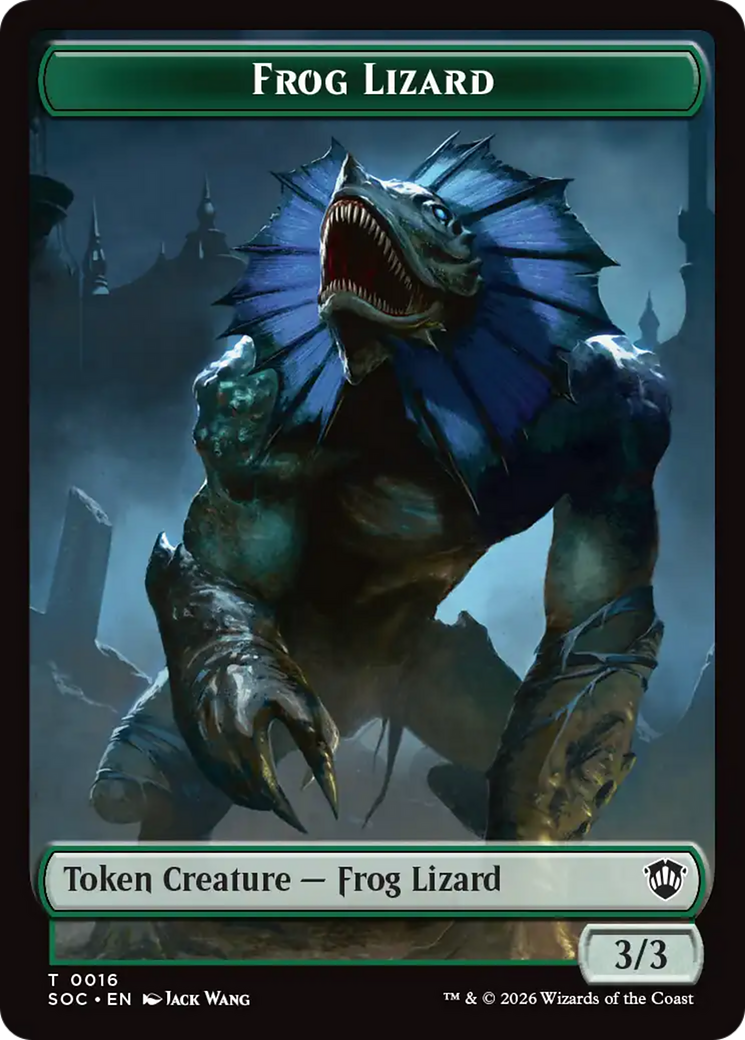 Boar // Frog Lizard Double-Sided Token [Secrets of Strixhaven Commander Tokens] | Exor Games Bridgewater