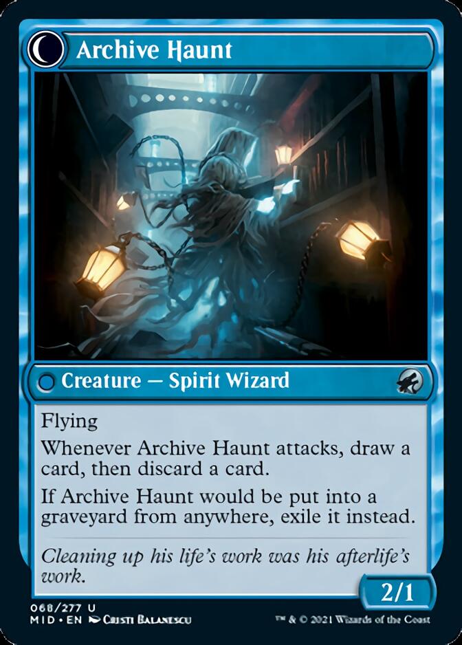 Overwhelmed Archivist // Archive Haunt [Innistrad: Midnight Hunt] | Exor Games Bridgewater