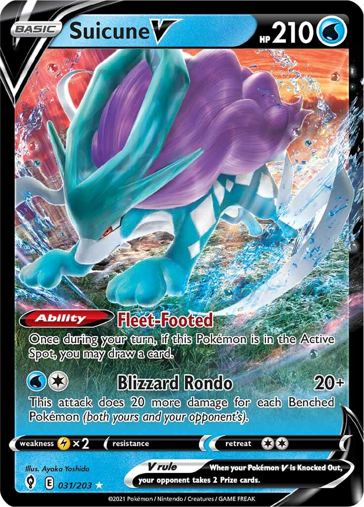 Suicune V (031/203) [Sword & Shield: Evolving Skies] | Exor Games Bridgewater