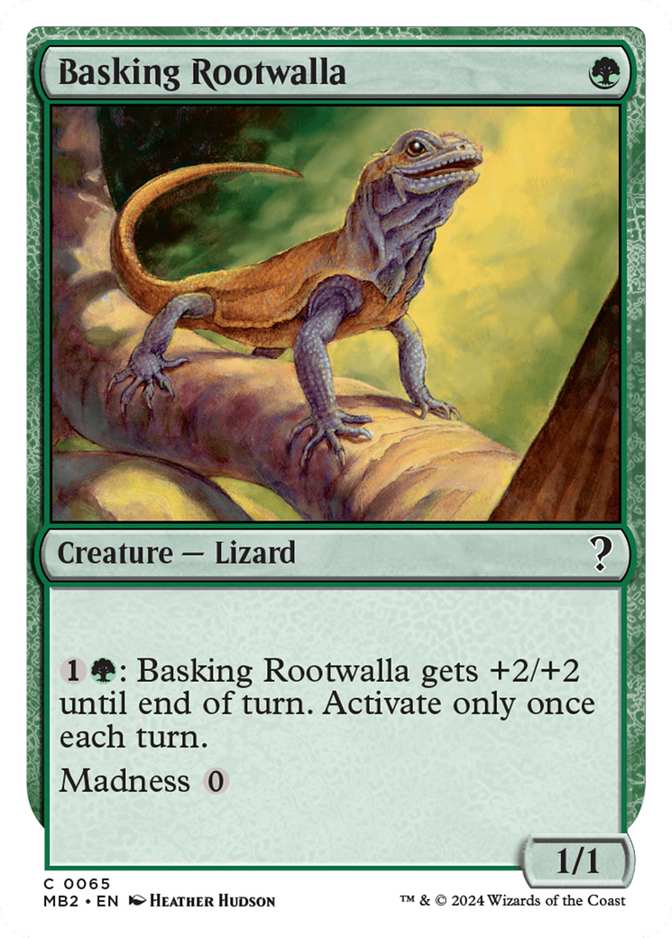 Basking Rootwalla (White Border) [Mystery Booster 2] | Exor Games Bridgewater