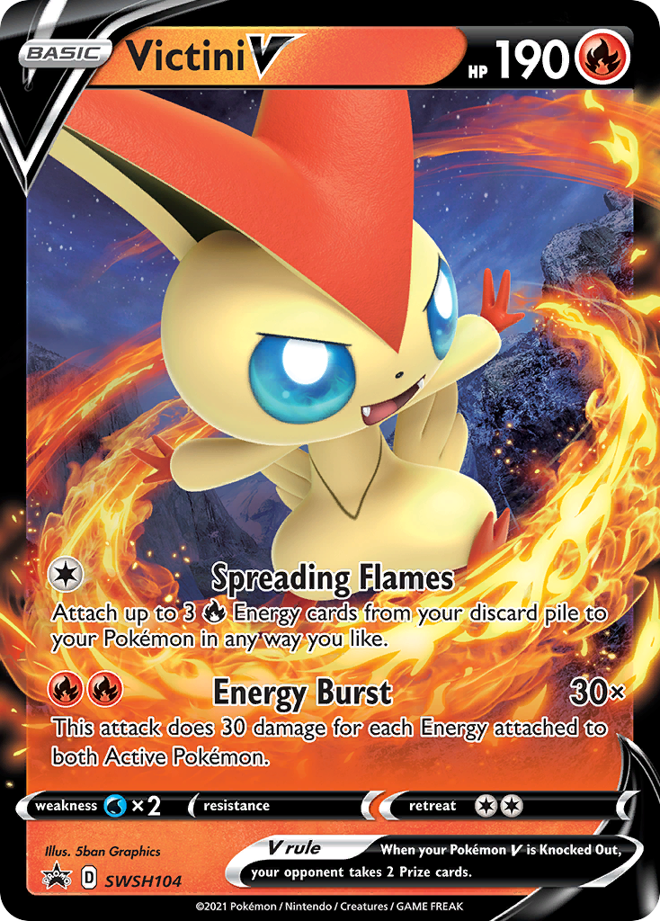 Victini V (SWSH104) [Sword & Shield: Black Star Promos] | Exor Games Bridgewater