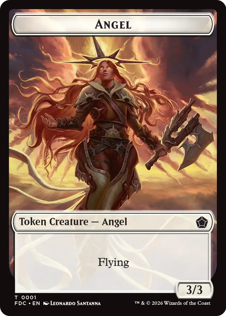 Angel (0001) // Angel (0002) Double-Sided Token [Foundations Commander Tokens] | Exor Games Bridgewater