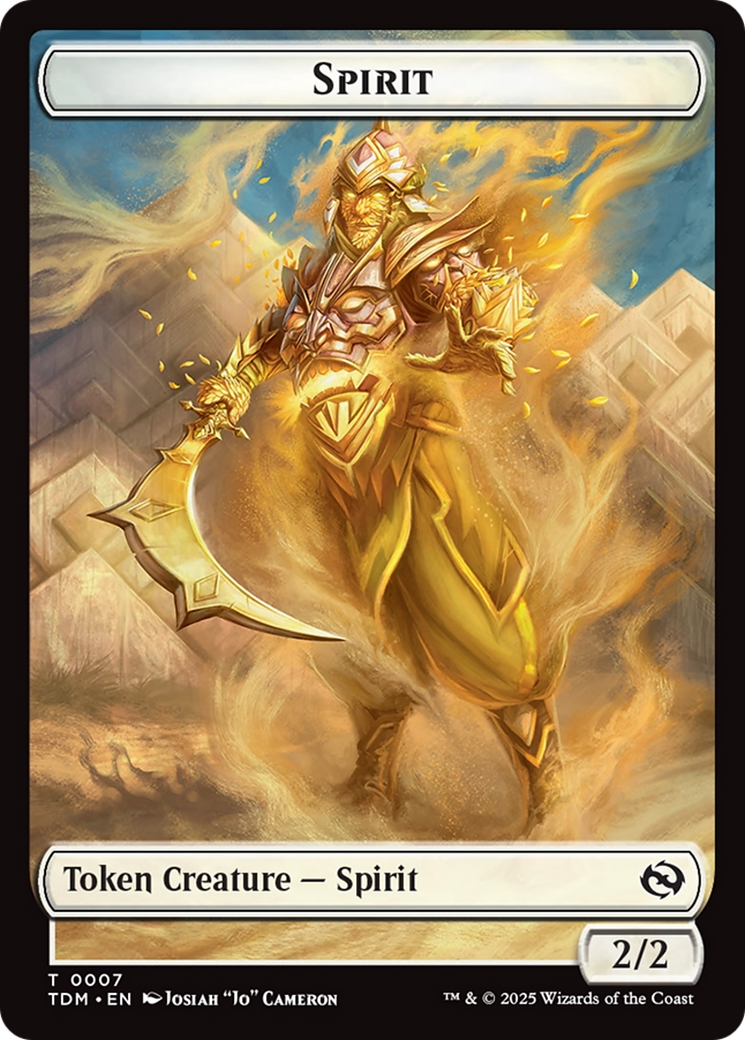 Spirit (0006) // Spirit (0007) Double-Sided Token [Tarkir: Dragonstorm Tokens] | Exor Games Bridgewater