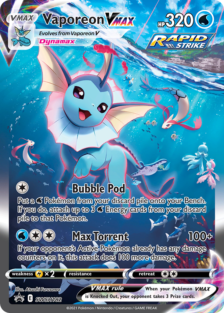 Vaporeon VMAX (SWSH182) (Jumbo Card) [Sword & Shield: Black Star Promos] | Exor Games Bridgewater